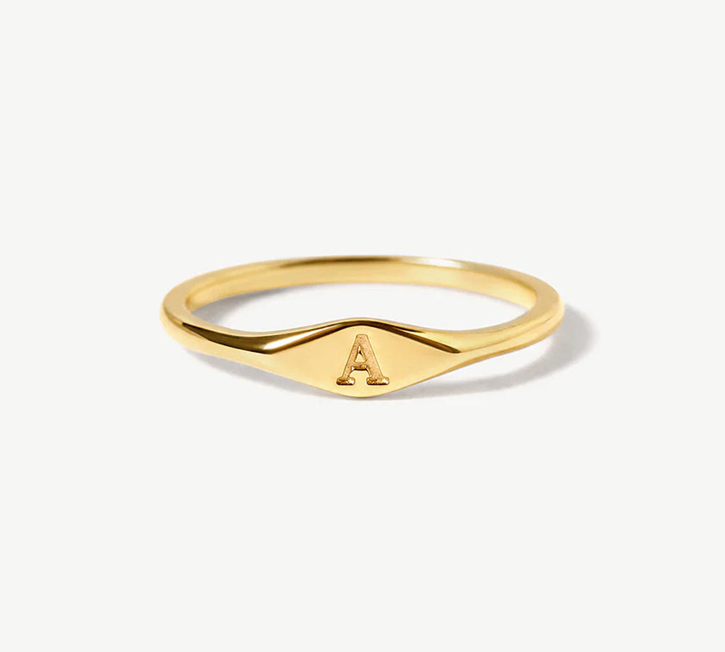 Dainty Initial Ring