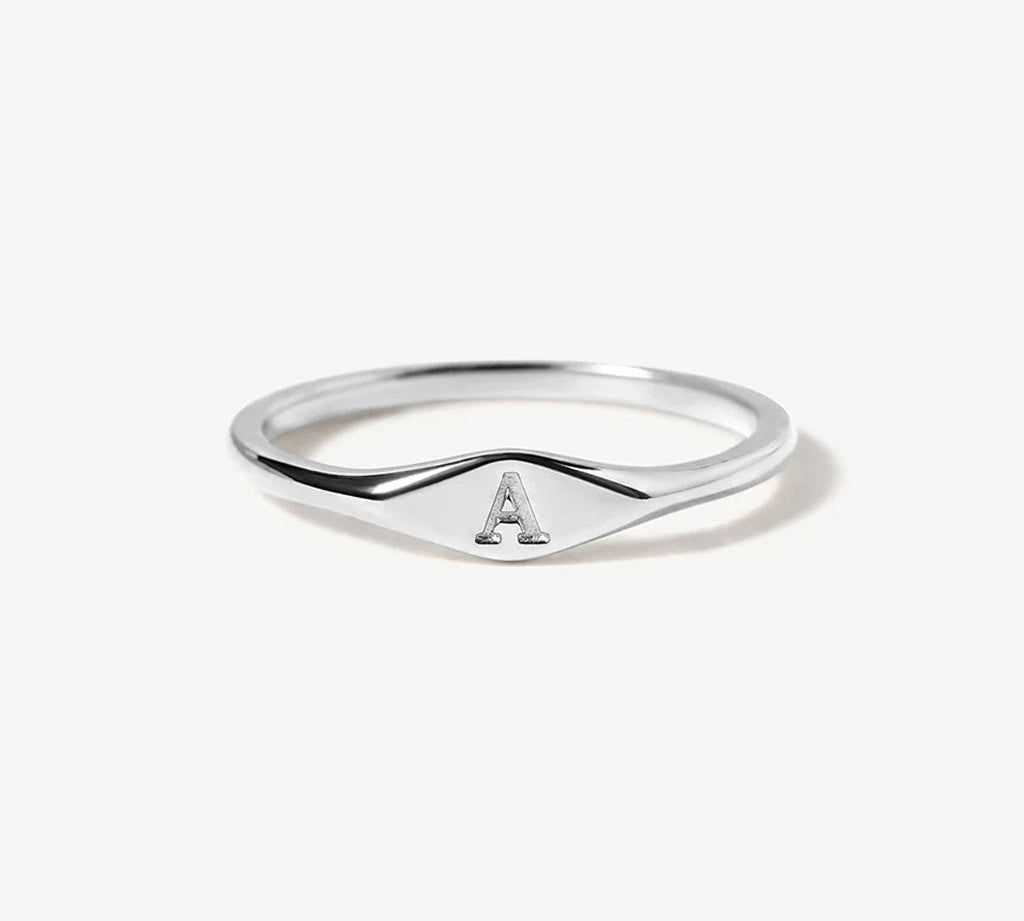 Dainty Initial Ring